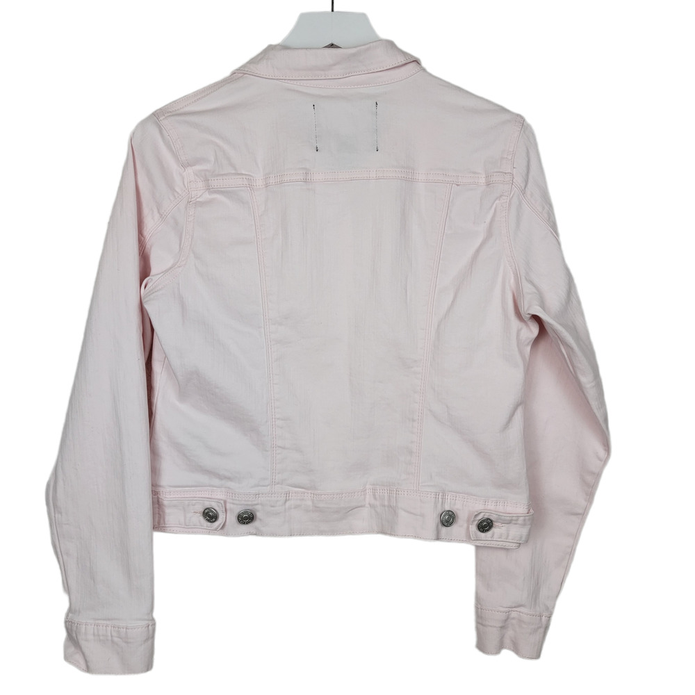 Nine West Jeans Pale Pink Stretch Denim Jacket - Size S - Picture 3 of 3